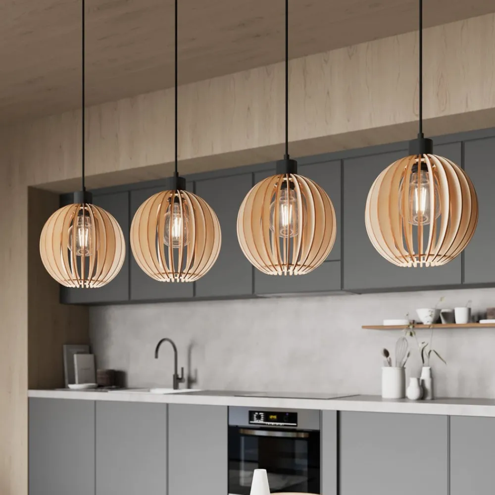 Envostar Clay pendellampe, bjørkekryssfiner, 4fl| Pendellamper