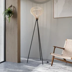 Envostar Faje gulvlampe av kryssfinér bjørk| Gulvlamper