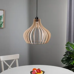 Envostar Faje pendellampe, bjørkekryssfiner, 1fl Hot