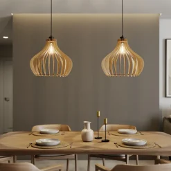 Envostar Faje pendellampe, bjørkekryssfiner, 2fl| Pendellamper