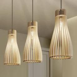 Envostar Furn pendellampe, bjørkekryssfiner, 3fl| Pendellamper