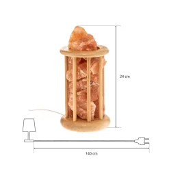 Envostar Harmony-saltlampe med lyst trebur| Bordlamper