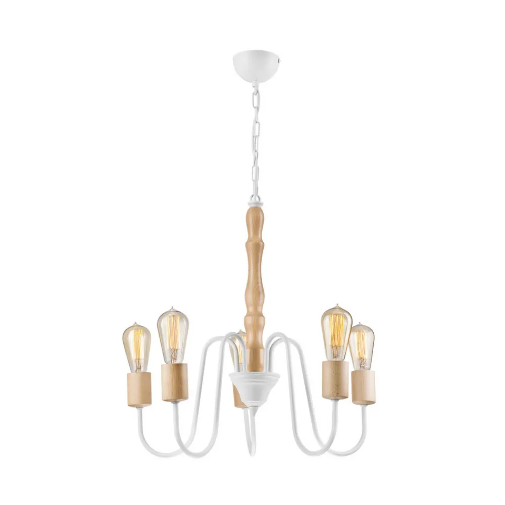 Envostar Joiy lysekrone, 5 lyskilder, hvit New