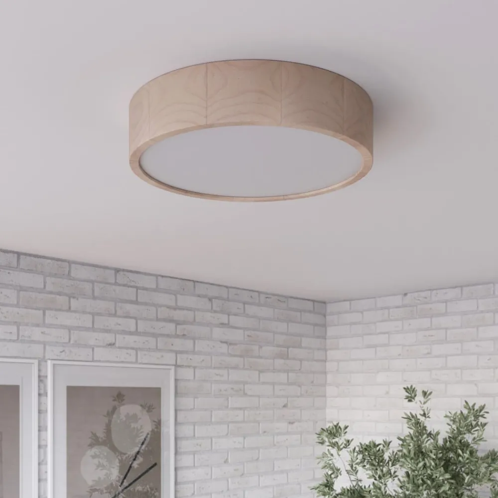 Envostar Kerio taklampe, Ø 37 cm, furu natur| Design- Og Hotellbelysning