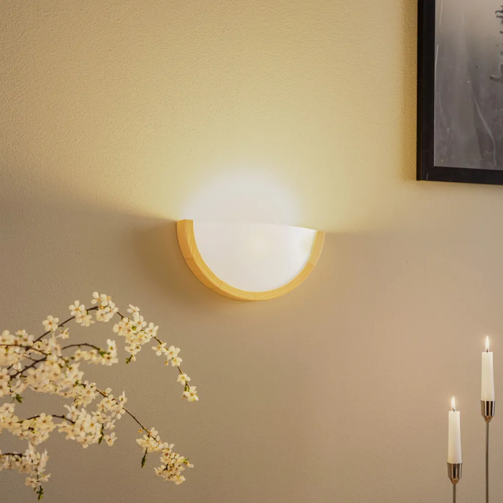 Envostar Kris vegglampe bredde 27,5 cm furu natur Outlet