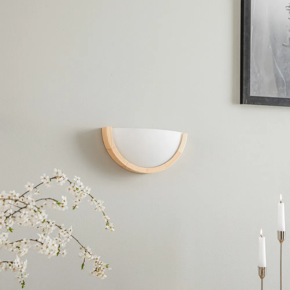 Envostar Kris vegglampe bredde 27,5 cm furu natur Outlet