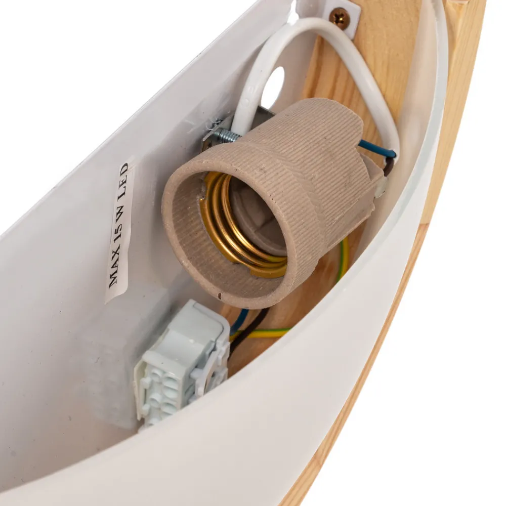 Envostar Kris vegglampe bredde 27,5 cm furu natur Outlet