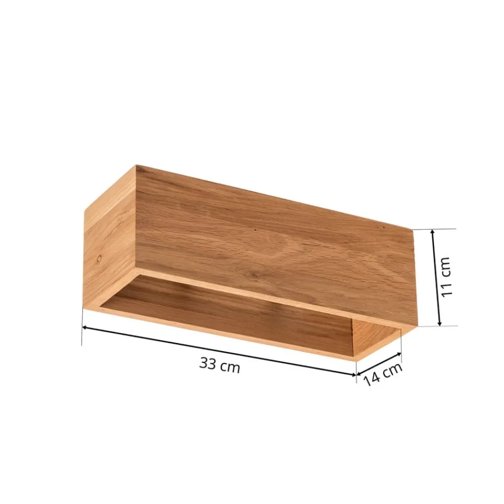 Envostar Kubiko vegglampe, oljet eik| Design- Og Hotellbelysning|Vegglamper