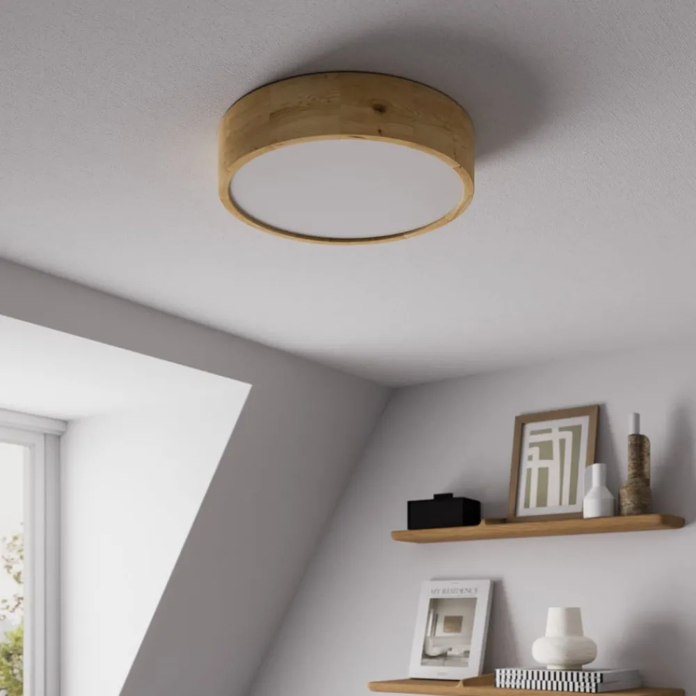 Envostar taklampe Kerio, Ø 37 cm, eik natur| Design- Og Hotellbelysning|Taklamper