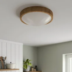 Envostar taklampe Kris, Ø 37 cm, eik natur| Design- Og Hotellbelysning|Taklamper