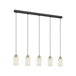 Envostar Talia pendellampe, eik/hvit, 5fl Sale