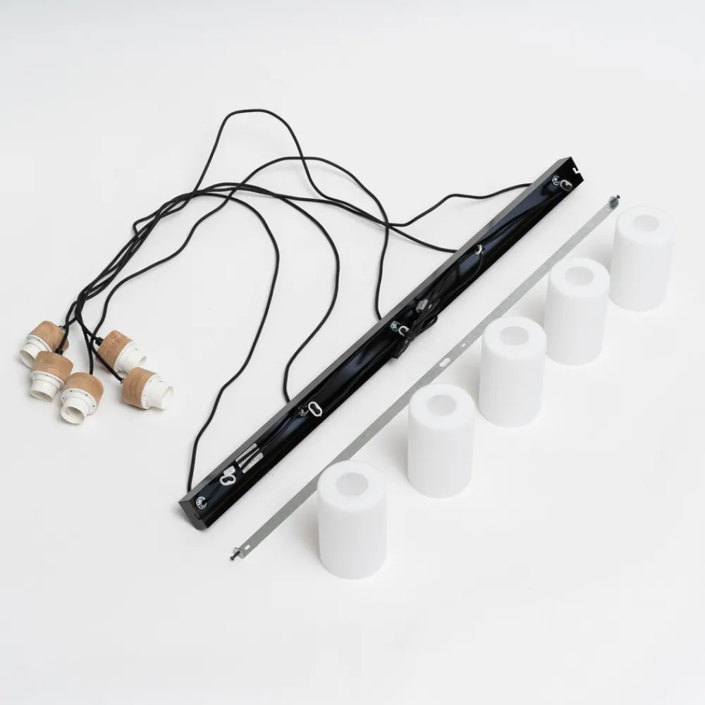 Envostar Talia pendellampe, eik/hvit, 5fl Sale