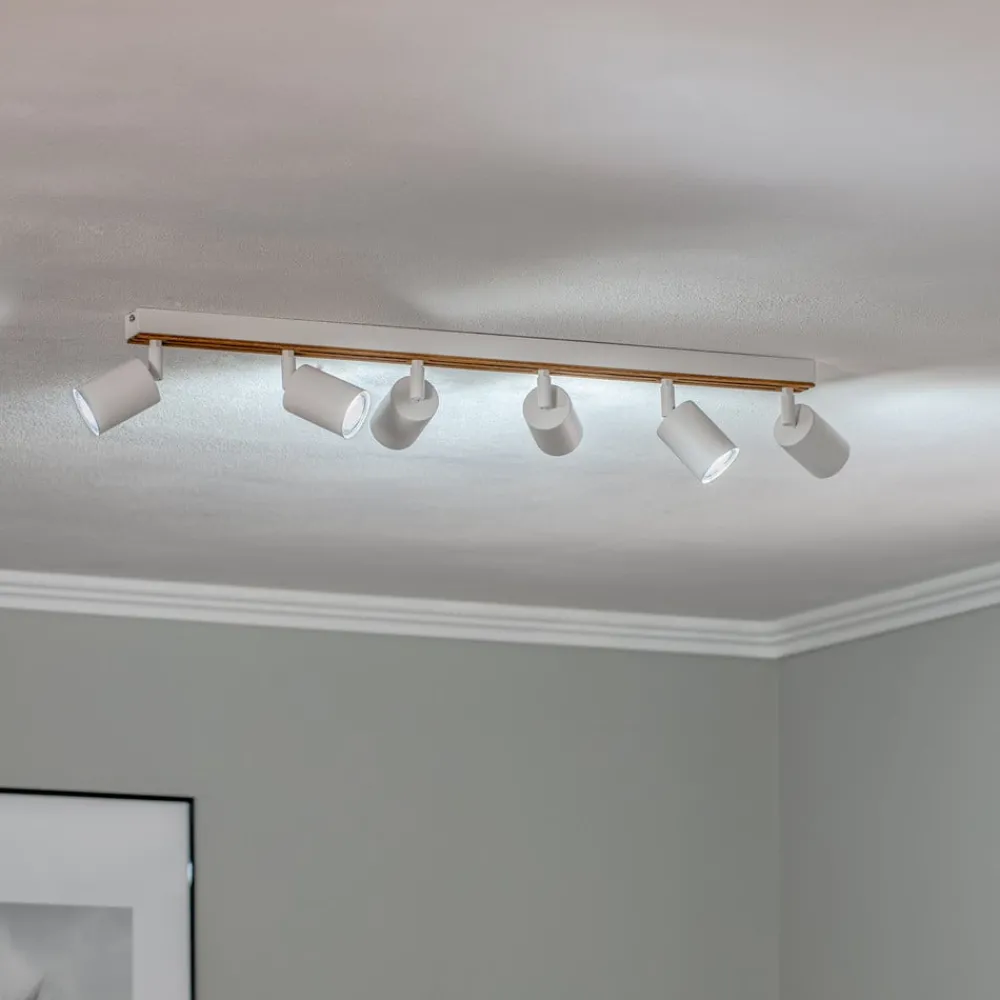 Envostar Tino Downlight 6 lyskilder hvit/tre| Taklamper|Spotter I Tak