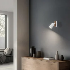 Envostar Tino veggspot 1 lyskilde hvit/tre| Spotter I Tak