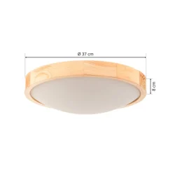 Envostar Zeus taklampe i tre, furu, Ø 37 cm| Design- Og Hotellbelysning