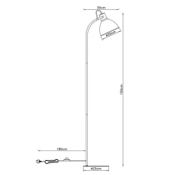 Brilliant Erena gulvlampe, svingbart hode, lysegrønn Hot