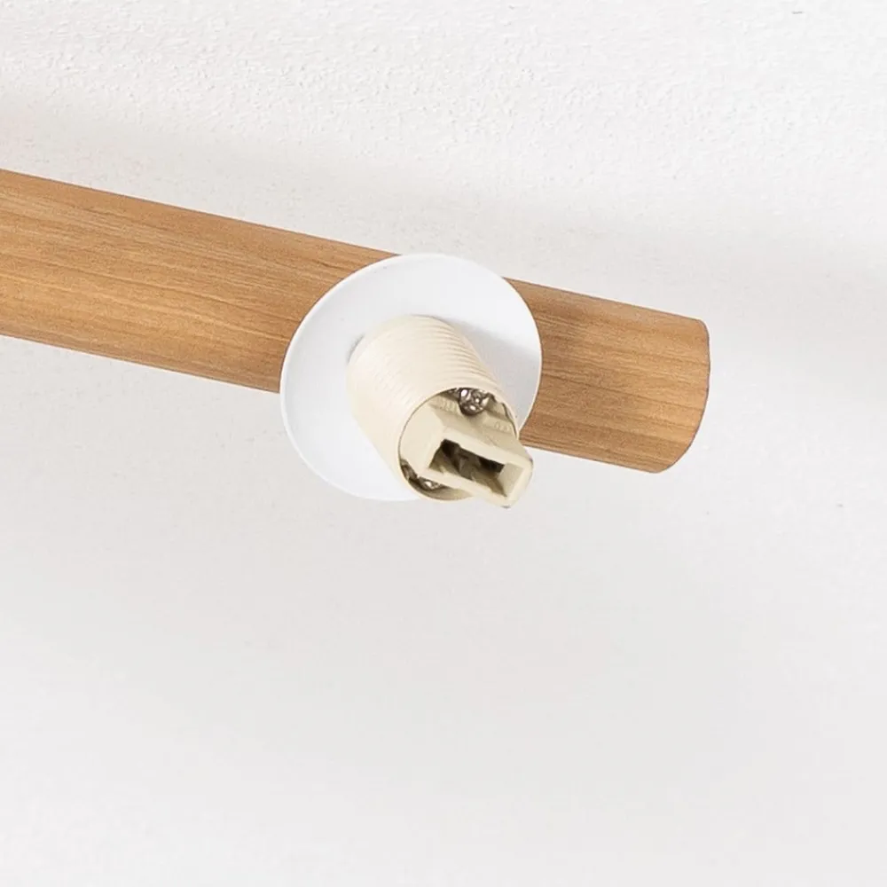 TK Lighting Estera taklampe, opalt glass, tre, 3 lyskilder| Taklamper