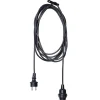 STAR TRADING E27-stikkontakt med Ute-kabel, 2,5 m, svart| Elektromateriell|Tilbehør