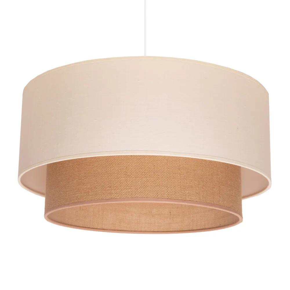 Euluna Boho pendellampe, beige, tekstil, Ø 45 cm Online