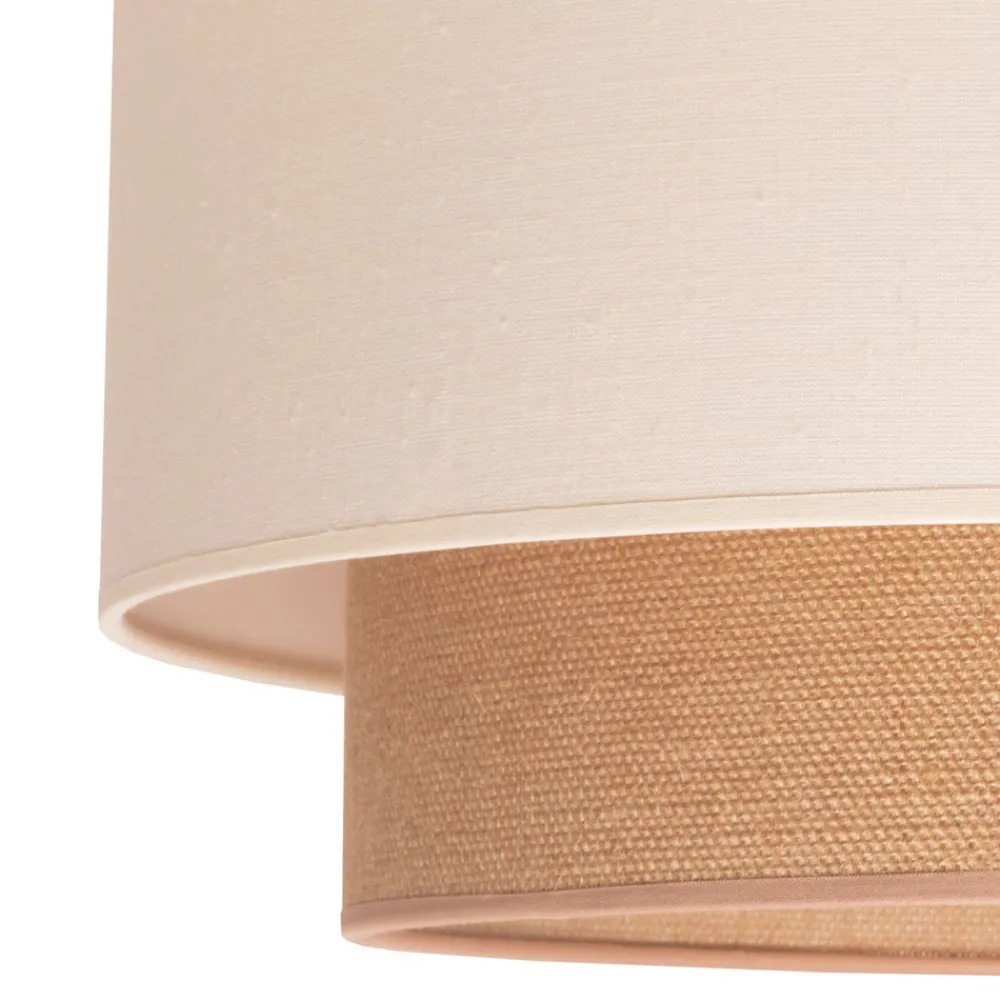 Euluna Boho pendellampe, beige, tekstil, Ø 45 cm Online