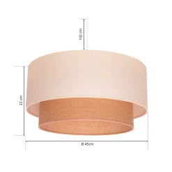 Euluna Boho pendellampe, beige, tekstil, Ø 45 cm Online