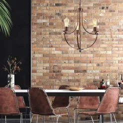 Euluna Gina lysekrone i brun, 3 lyskilder| Lysekroner