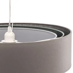 Duolla Euluna Trio hengelampe beige/akvamarin/écru Ø45cm| Pendellamper