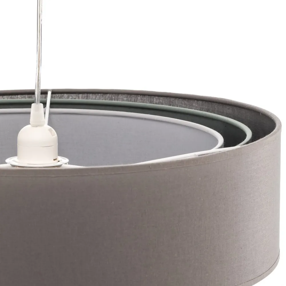 Duolla Euluna Trio hengelampe beige/akvamarin/écru Ø45cm| Pendellamper