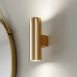 Euluna vegglampe Marion, messing Høyde 18 cm Stål opp/ned| Design- Og Hotellbelysning|Vegglamper