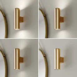 Euluna vegglampe Marion, messing Høyde 18 cm Stål opp/ned| Design- Og Hotellbelysning|Vegglamper