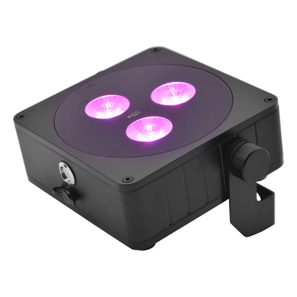 Steinigke Showtechnic EUROLITE Batteri Flat Light 3 LED Spot 24W IP65| Teknisk Lys|Taklamper Utendørs