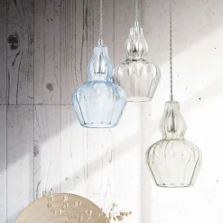 Maytoni Eustoma pendellampe lyseblå Clearance