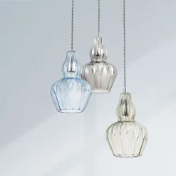 Maytoni Eustoma pendellampe lyseblå Clearance