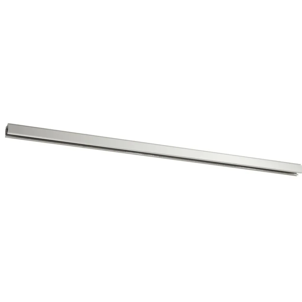 Eutrac 3-faset utenpåliggende strømskinne, 1 m, sølv| Butikkbelysning|Skinnesystem