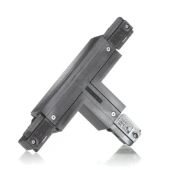 Eutrac T-kontakt jord innvendig til høyre, svart| Skinnesystem