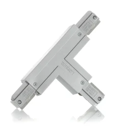 Eutrac T-kontakt jord utvendig høyre, sølv| Skinnesystem