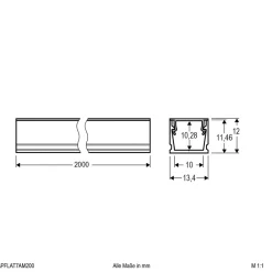 EVN APFLAT7 alum.-profil 200cm, U-profil, alu Discount