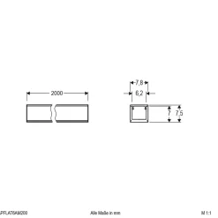 EVN APFLAT6 alum.-profil 200cm, U-profil, smal Discount