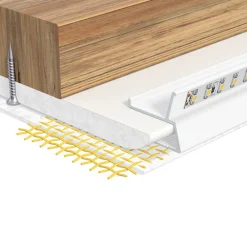 EVN APTBU alu.-profil rettet mot veggen 100cm hvit Best