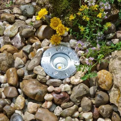 EVN Meerkat, rund, 60°, stål, 6W, 3.000 K| Nedfelt Utebelysning