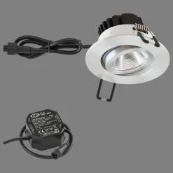 EVN PC65 innfellingslampe, rund, 3 000 K alu| Taklamper Utendørs