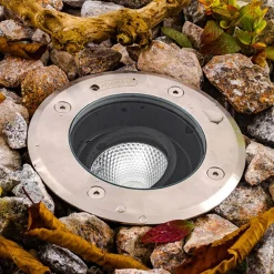 EVN Pentola innbyggingslampe stål Ø13,5cm 3.000K| Nedfelt Utebelysning|Utespotter