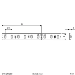 EVN STR5424 LED-stripe IP54 5m 48W 3 000K New