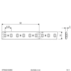 EVN STR5424 LED-stripe IP54 5m 72W 3 000K| Lysstriper