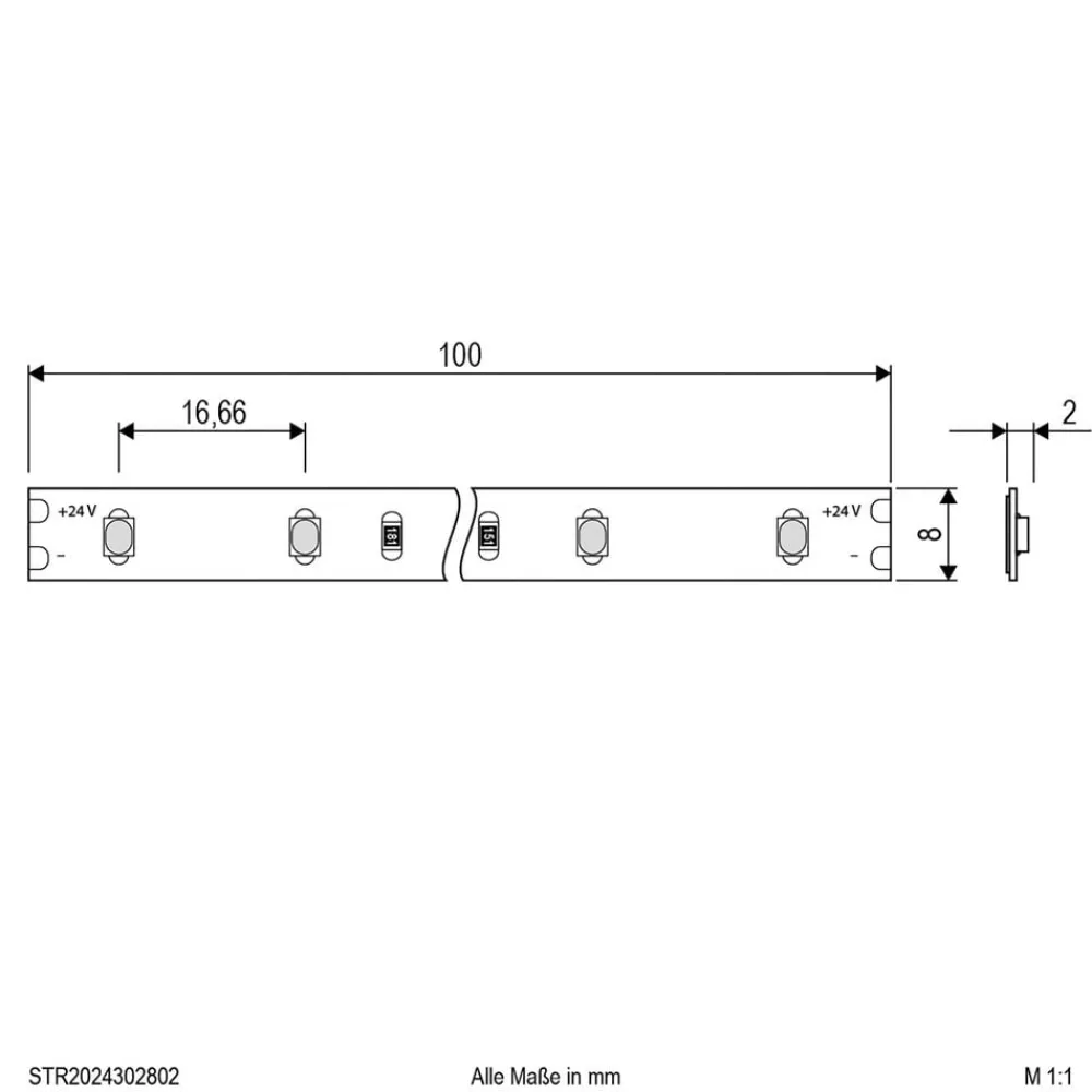 EVN STR2024 LED-stripe IP20 5m 24W 3 000K| Lysstriper