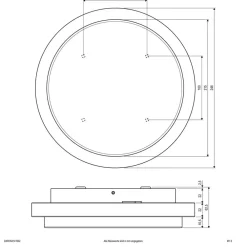 EVN Tectum LED utendørs taklampe, rund, Ø 24,6 cm| Taklamper Utendørs