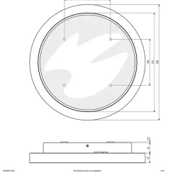 EVN Tectum LED utendørs taklampe rund med glass Best