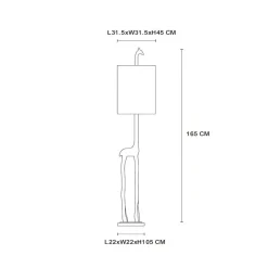 Lucide Extravaganza Miss Tall gulvlampe, matt gull Outlet