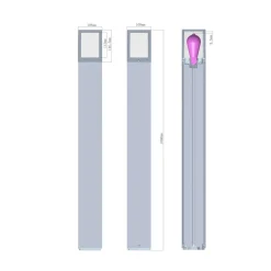 Deko-Light Facado II veilampe, høyde 100 cm, kantet, mørkegrå/opal| Terrassebelysning|Gatebelysning, Pullert Belysning