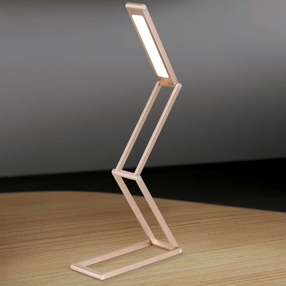 ORION Falto LED oppladbar bordlampe, gullfarget, aluminium, justerbar New